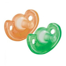 THE FIRST YEARS Gumdrop Infant Pacifier 2Pk, Orange/Green